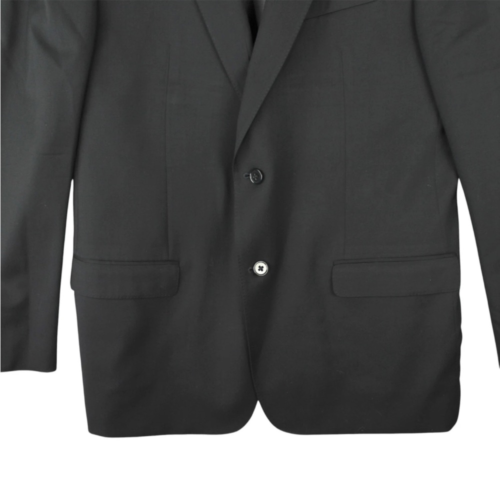 Armani Collezioni G Line Natural Stretch Wool Sports Coat Mens 56 Black EUC - Picture 5 of 13